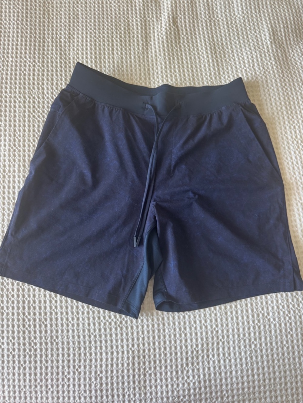 lululemon athletica Navy Men's Athletic Drawstring Shorts - no liner